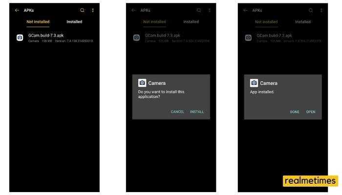 Google Camera Installation Realme