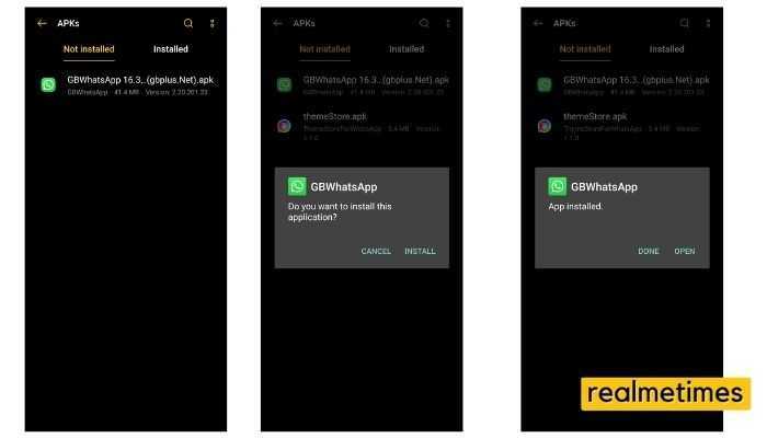 Installing GB Whatsapp APK latest version on Realme Smartphone