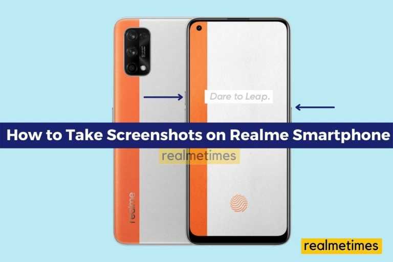 How to Take Screenshots and long screenshots on Realme Smartphone