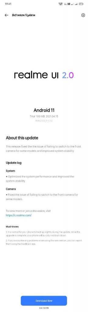 Realme C3 Narzo 10A Second Realme UI 2.0 Beta