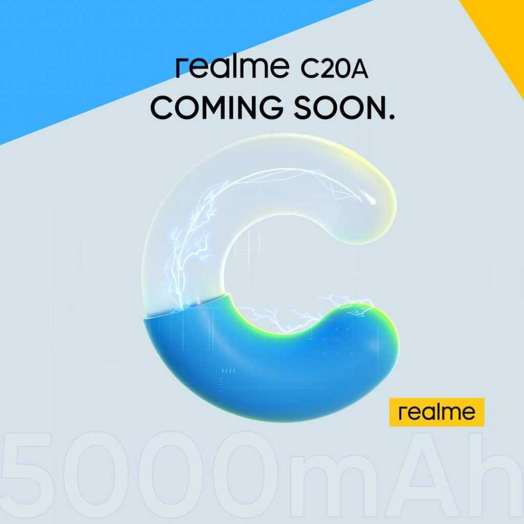 Realme C20A teaser