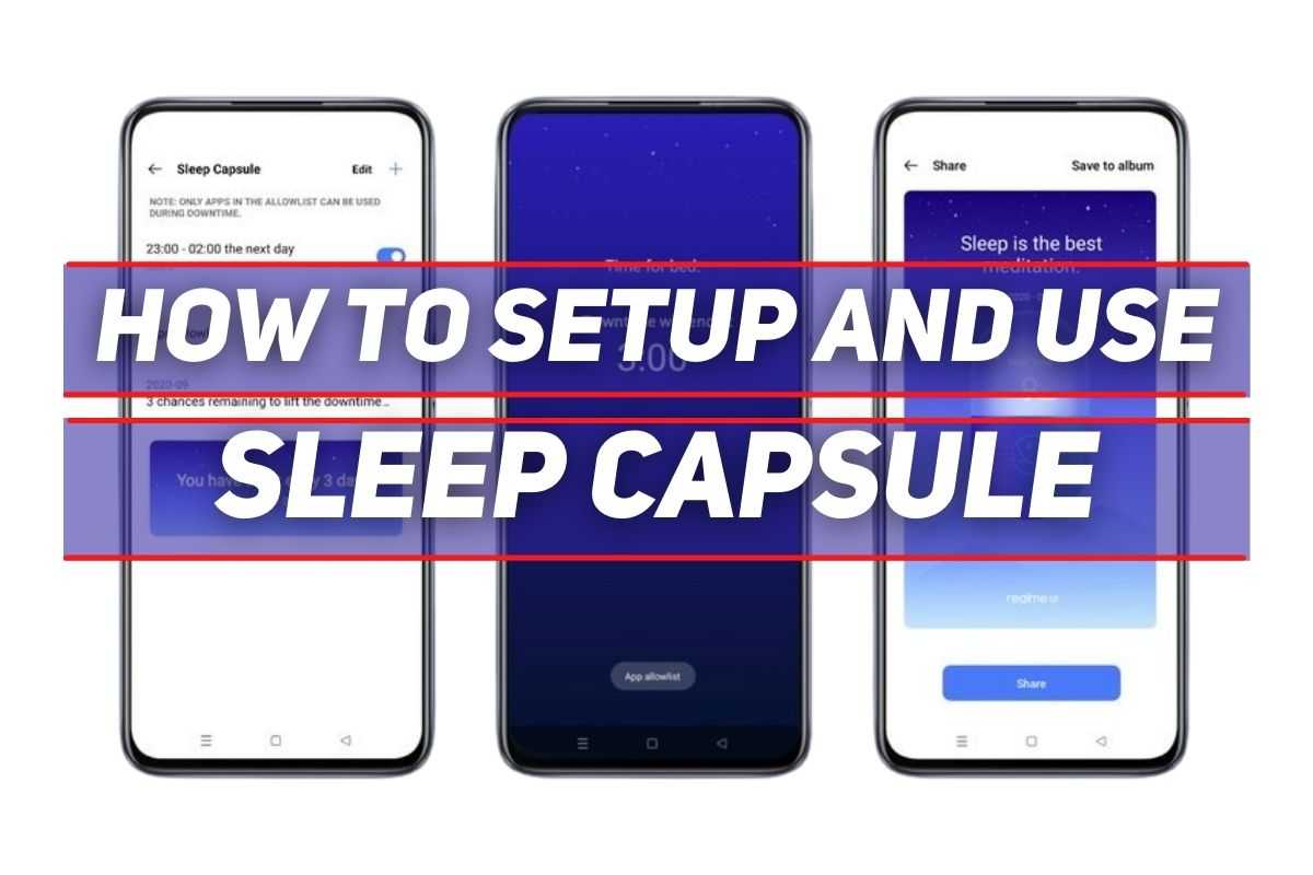 Setup and use Sleep Capsule Realme UI