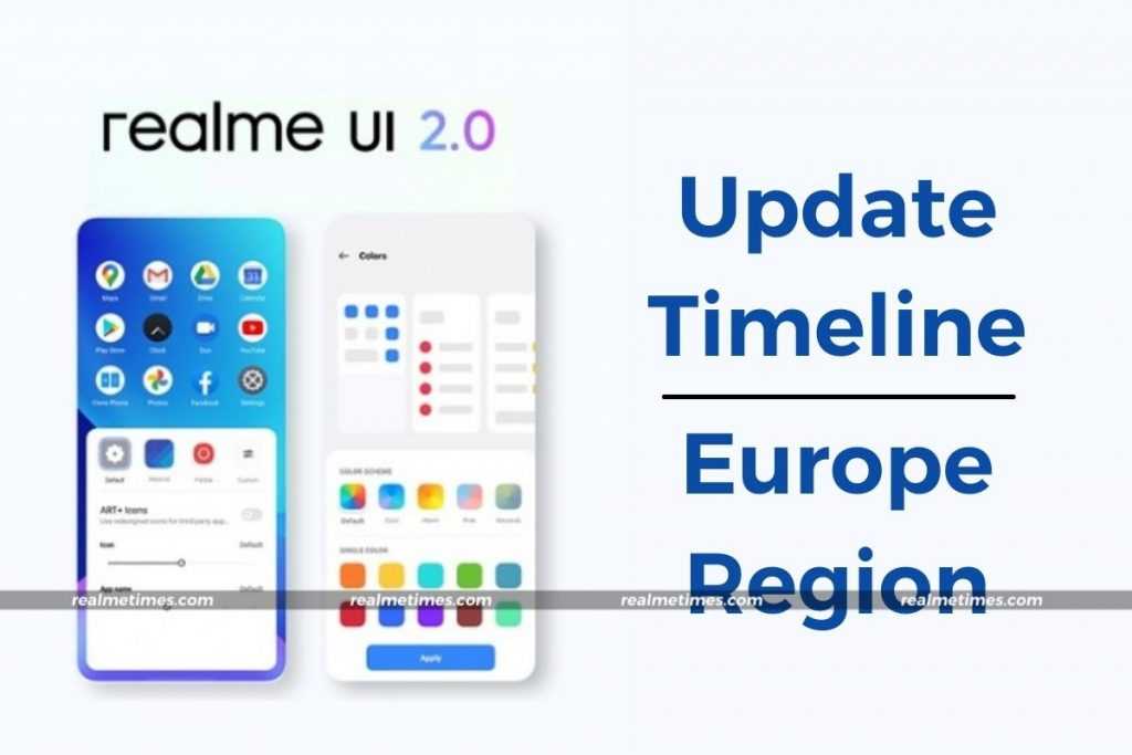 Realme UI 2.0 Update Timeline Europe Region