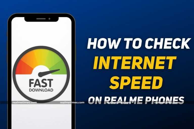 Check Internet Speed Mobile Realme