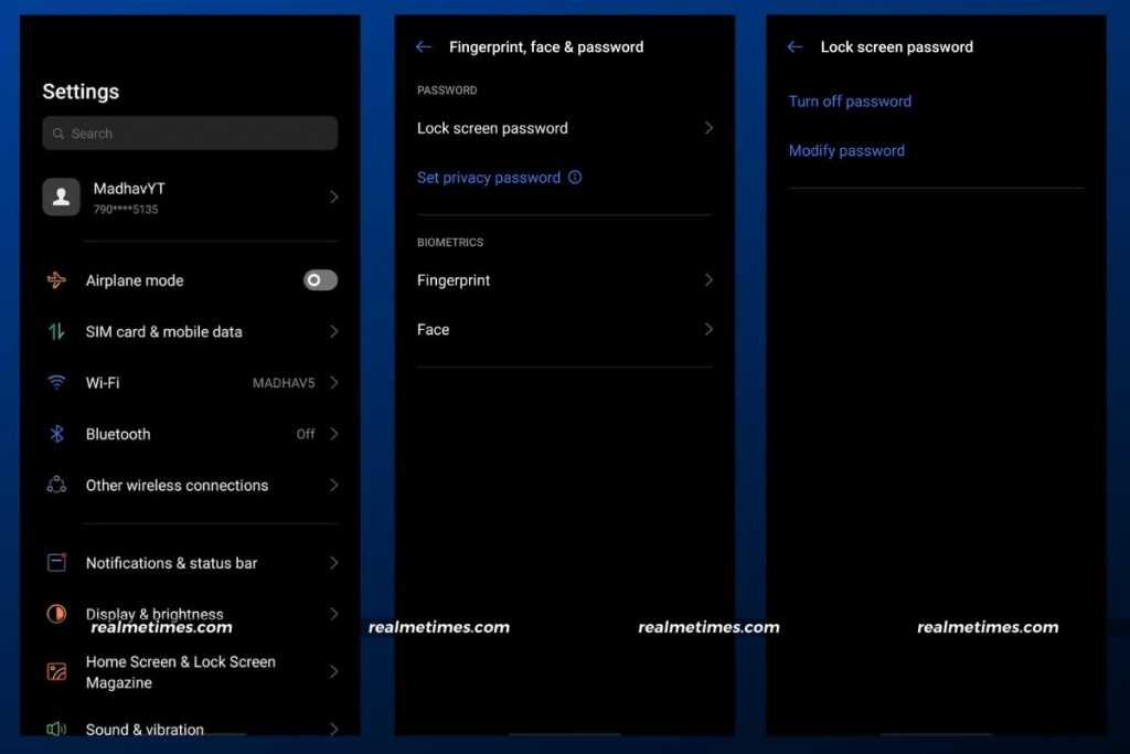 Unlock realme realmeui