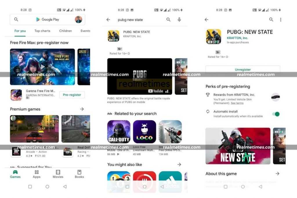How to Pre Register PUBG New State Realme Android