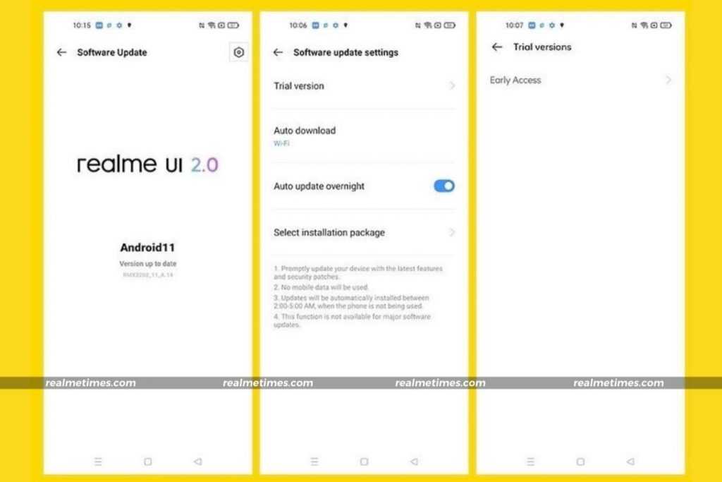 Apply for realme UI 3.0 beta Android 12 early access