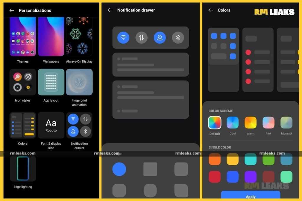 how-to-change-notification-drawer-shape-and-colour-in-realme-ui-2-0