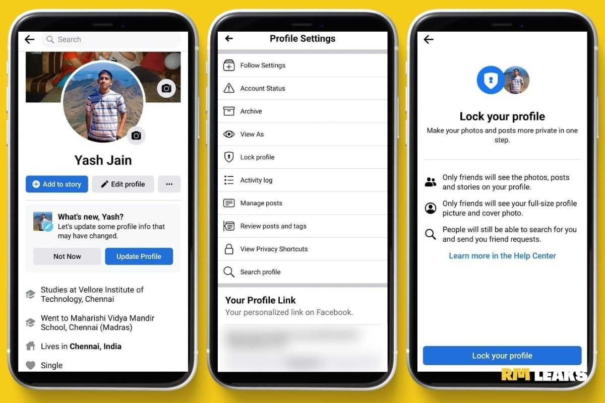 How to Lock Facebook Profile on Android or iOS App and Website